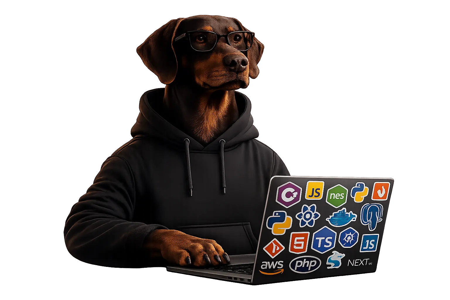 Mascota de BHENAO programando